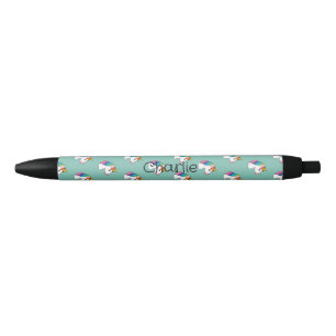 Cute Magical Unicorn w Colorful Hair Personalize Pen