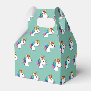 Cute Magical Unicorn with Colorful Hair Favor Boxes
