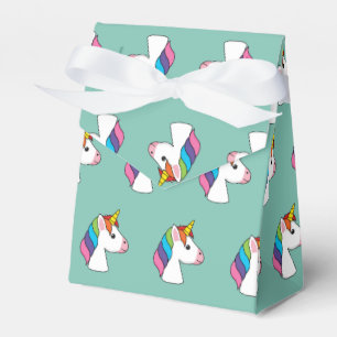 Cute Magical Unicorn with Colorful Hair Favor Boxes