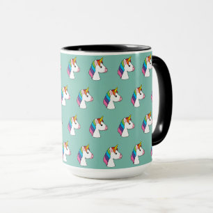 Cute Magical Unicorn with Colorful Hair Mug