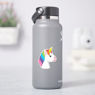 Cute Magical Unicorn with Colorful Hair Sticker
