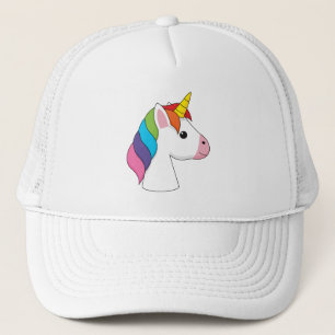 Cute Magical Unicorn with Colorful Hair Trucker Hat