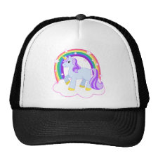 Cute Magical Unicorn with rainbow (Customizable!) Trucker Hat