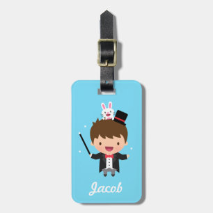 Cute Magician Magic Bunny Trick For Kids Luggage Tag