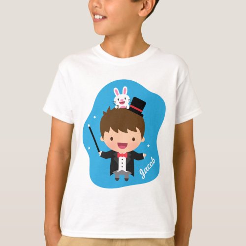 Cute Magician Magic Bunny Trick For Kids T_Shirt