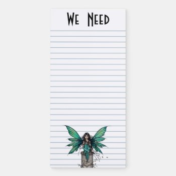 Cute Magnetic Notepad Fairy Fantasy Illustration by robmolily at Zazzle
