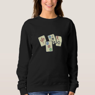 Cute Mah Jong Tiles Fun Chinese Jewish Game Appare Sweatshirt