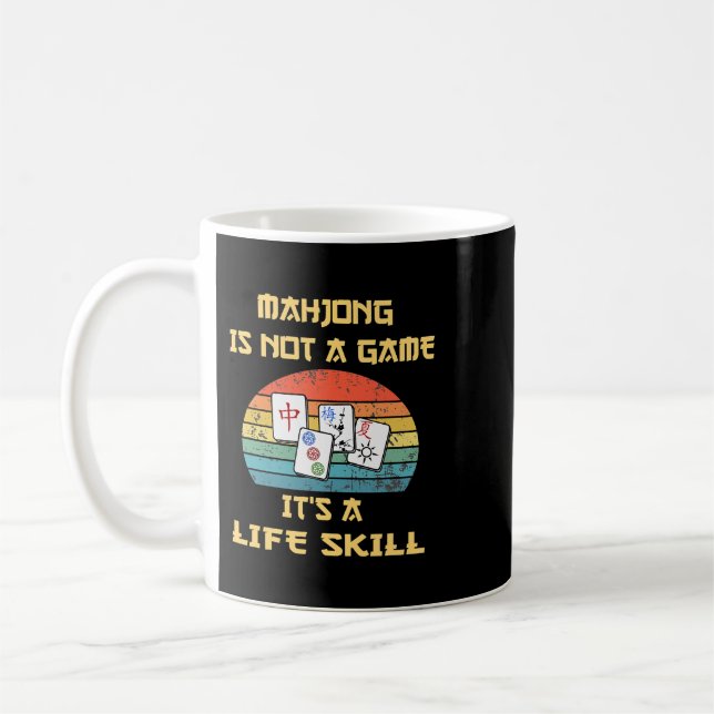 Cute Mahjong Is A Life Skill Chinese Jewish Game a Coffee Mug (Left)