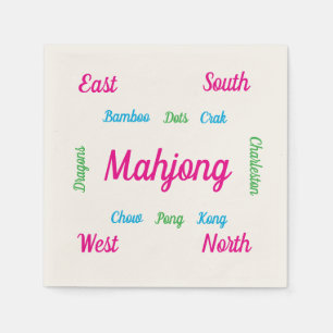 Cute mahjong napkins