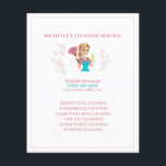 Cute Maid House Pink Glitter Cleaning Service Flyer<br><div class="desc">Introducing our Cute Cartoon Duster Maid House Cleaning Service Business flyer. These adorable flyers feature a cute cartoon duster maid character that is sure to catch the eye of anyone who sees them. Perfect for businesses that offer house cleaning and other cleaning services, these flyers are both practical and fun....</div>