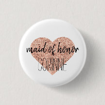 Cute Maid of Honor Button