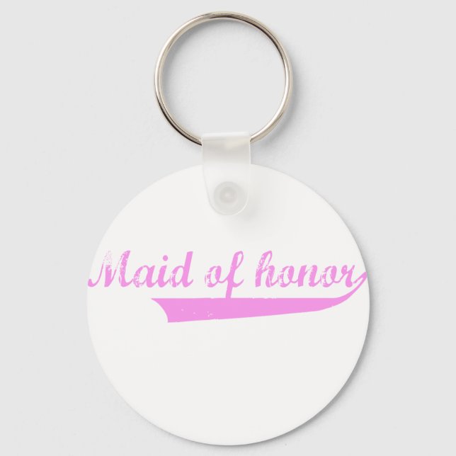 cute "Maid of Honor" design Keychain (Front)