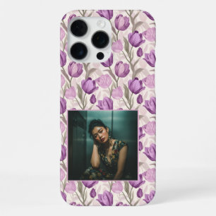 Cute Maid Of Honor Gift Tulip Flower Photo iPhone 16 Pro Max Case