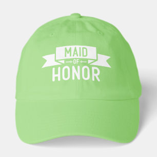Cute Maid of honor word art Wedding Hat