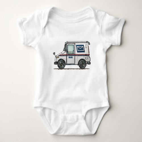 Cute Mail Truck Baby Bodysuit