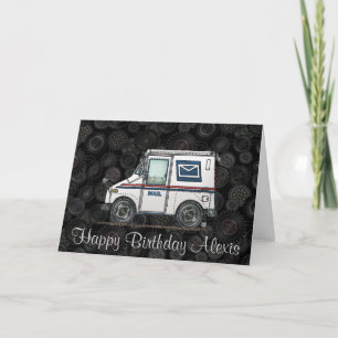 Cute Mail Truck Card