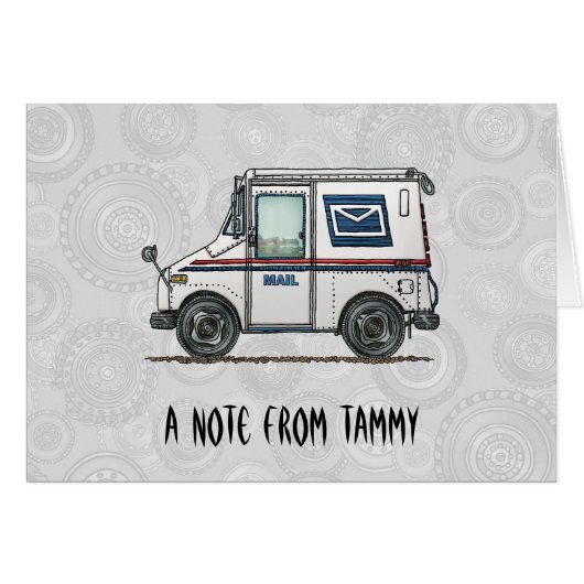 Cute Mail Truck Cards (Front Horizontal)