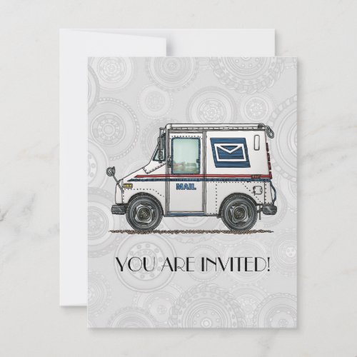 Cute Mail Truck Invitation