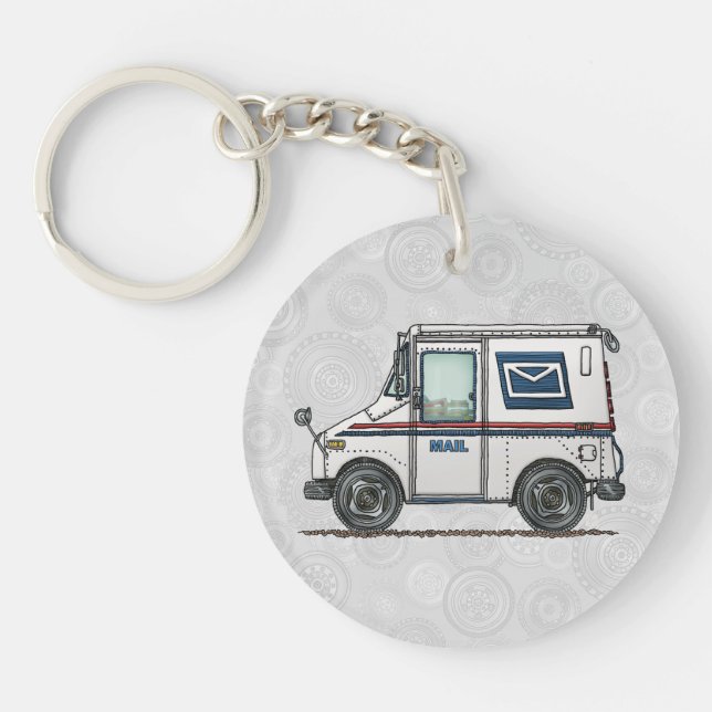 Cute Mail Truck Keychain (Front)