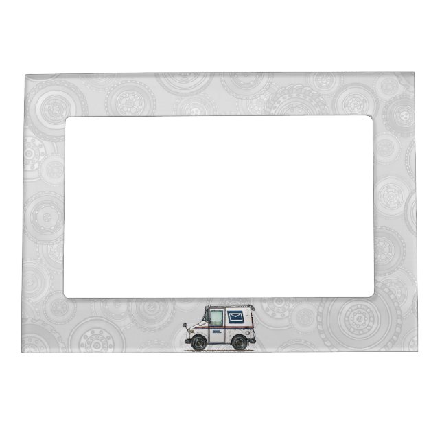 Cute Mail Truck Magnetic Photo Frame (Front)