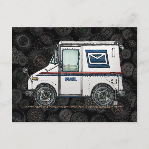 Cute Mail Truck Postcard