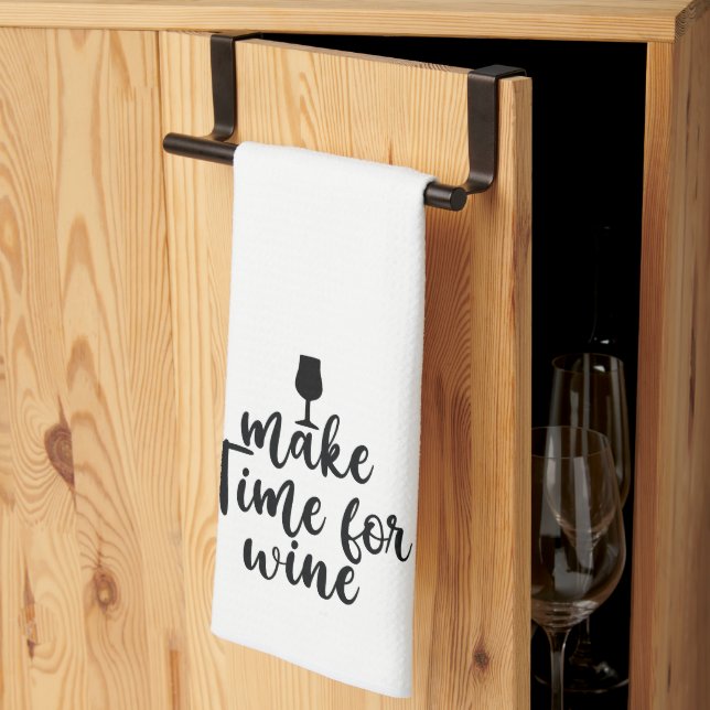 Cute Make Wine For Time Kitchen Towel (Thirds Fold)