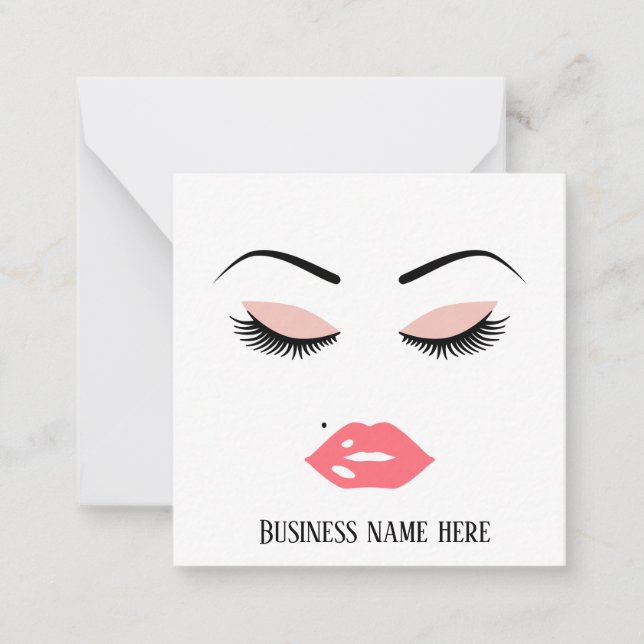cute makeup artist any purpose note card (Front)