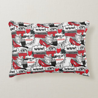 Cute Makeup Girl – kawaii Beauty and Glam Fashion Accent Pillow