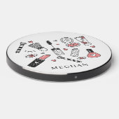 Cute MakeUp Personalized Wireless Charger (Front 2)