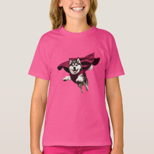 Cute Malamute Superhero Kid's T-Shirt