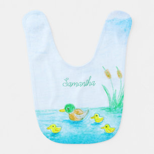 Cute Mallard Duck Baby Bib