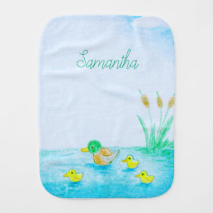 Cute Mallard Duck Baby Burp Cloth