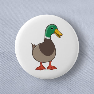 Cute Mallard Duck Button