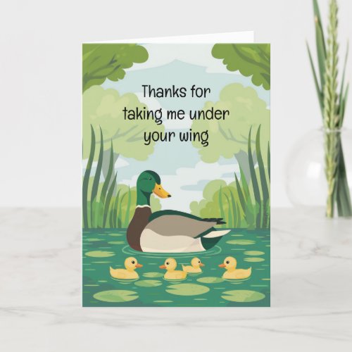 Cute Mallard Duck Fathers Day Announcement