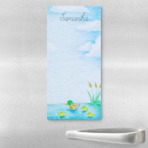 Cute Mallard Duck Magnetic Notepad