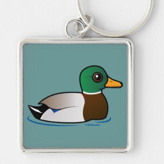 Customizable Mallard Premium Square Keychain
