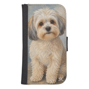 Cute Malshi Dog Jigsaw Puzzle Galaxy S4 Wallet Case