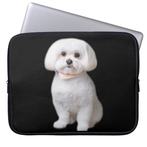 Cute Maltese Dog Laptop Sleeve