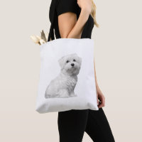Cute Maltese Dog Sitting Puppy