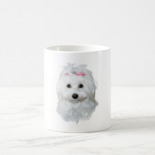 Cute Maltese of Elegance Fluffy Beauty Color Morph Mug
