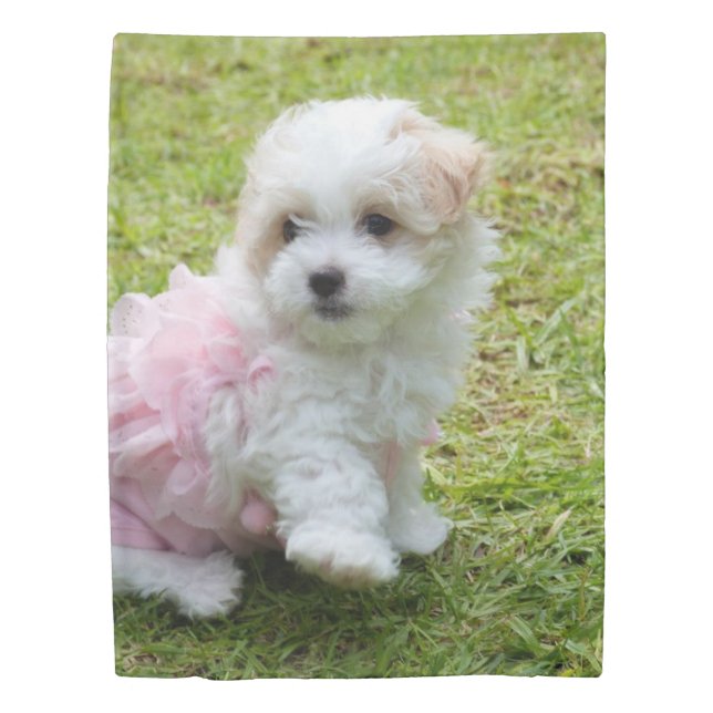 Cute Maltese Poodle Duvet Cover (Front)