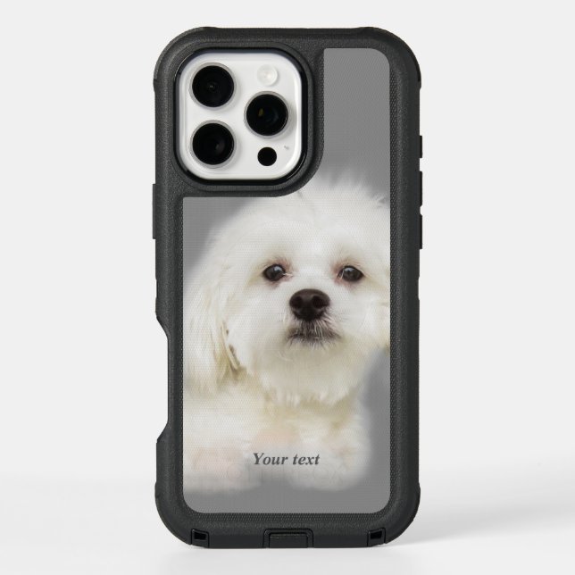 Cute Maltese puppy Otterbox iPhone Case (Back)