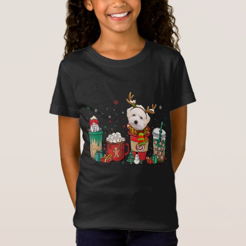 Cute Maltipoo Dog Christmas Coffee Pajamas Xmas T_Shirt