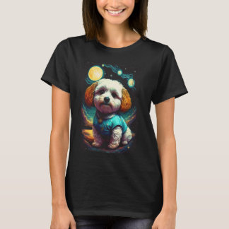 Cute Maltipoo Dog Pop Art Colorful Design Poodle L T-Shirt