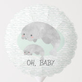 Cute Mama Baby Manatee With Waves Baby Shower Balloon Zazzle cute-mama-baby-manatee-with-waves-baby-shower-balloon-zazzle