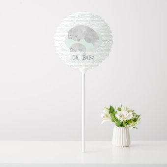 Cute Mama Baby Manatee With Waves Baby Shower Balloon Zazzle cute-mama-baby-manatee-with-waves-baby-shower-balloon-zazzle