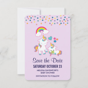 save the date unicornio