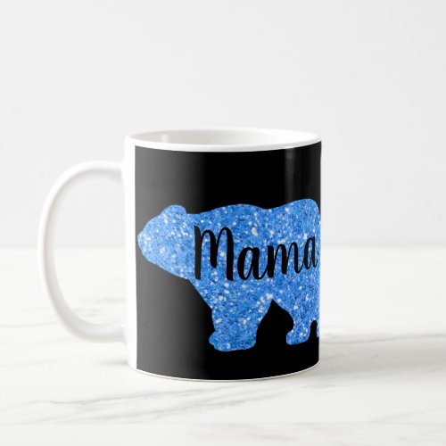 Cute Mama bear blue sparkle design for her Coffee Mug