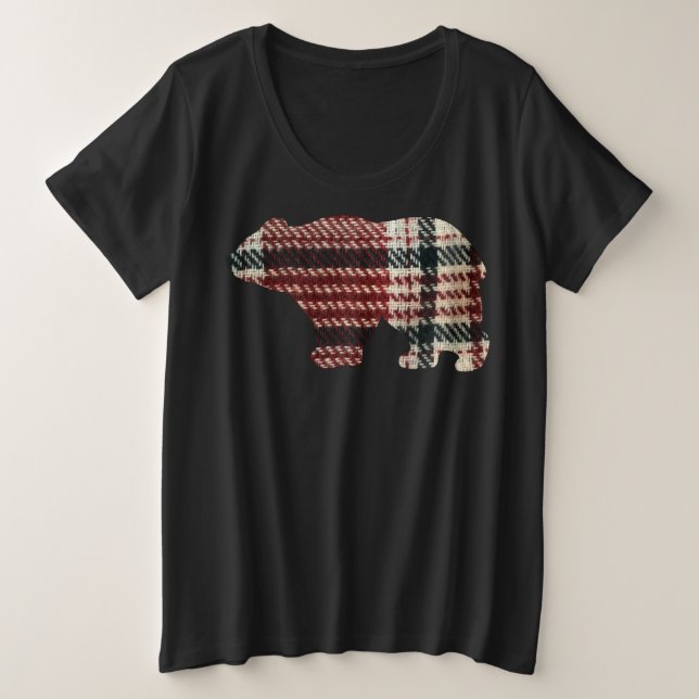 Cute Mama bear design mothers day gift black  Plus Size T-Shirt (Design Front)