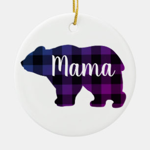 Cute Mama bear design mothers day gift Ceramic Ornament